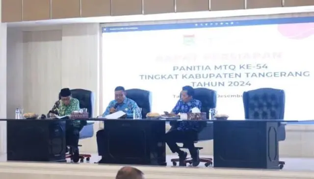 Pemkab Tangerang Matangkan Persiapan, MTQ Ke-54 Digelar Januari 2024 persiapan pelaksanaan Musabaqah Tilawatil Qur'an (MTQ) ke-54 Tingkat Kabupaten Tangerang Tahun 2024.Photo:(Istimewa)