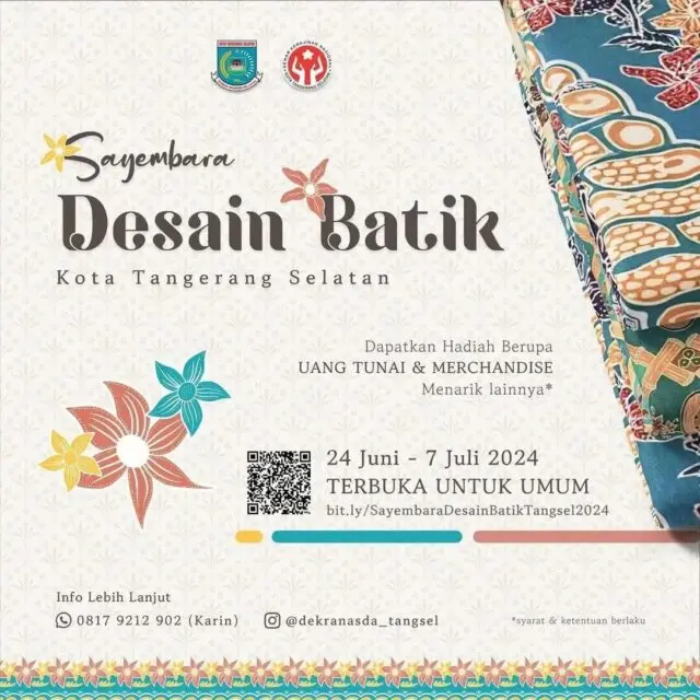 Ajak Warga Kolaborasi, Pemkot Buka Sayembara Desain Batik Tangsel Ajak Warga Kolaborasi, Pemkot Buka Sayembara Desain Batik Tangsel