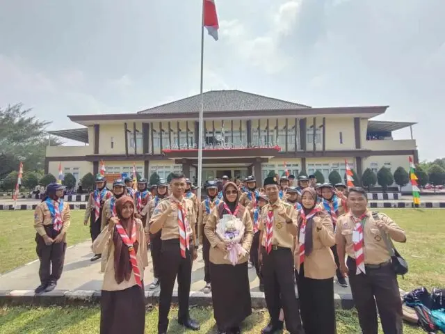Kwarran Sepatan mengikuti kegiatan Jambore Cabang Kabupaten Tangerang 2024 Bapak Engkur Kurnia, SPd Ketua kwarran sepatan recara resmi mengikuti Jambore Kwartir cabang Tangerang tahun 2024,Foto.(Istimewa)
