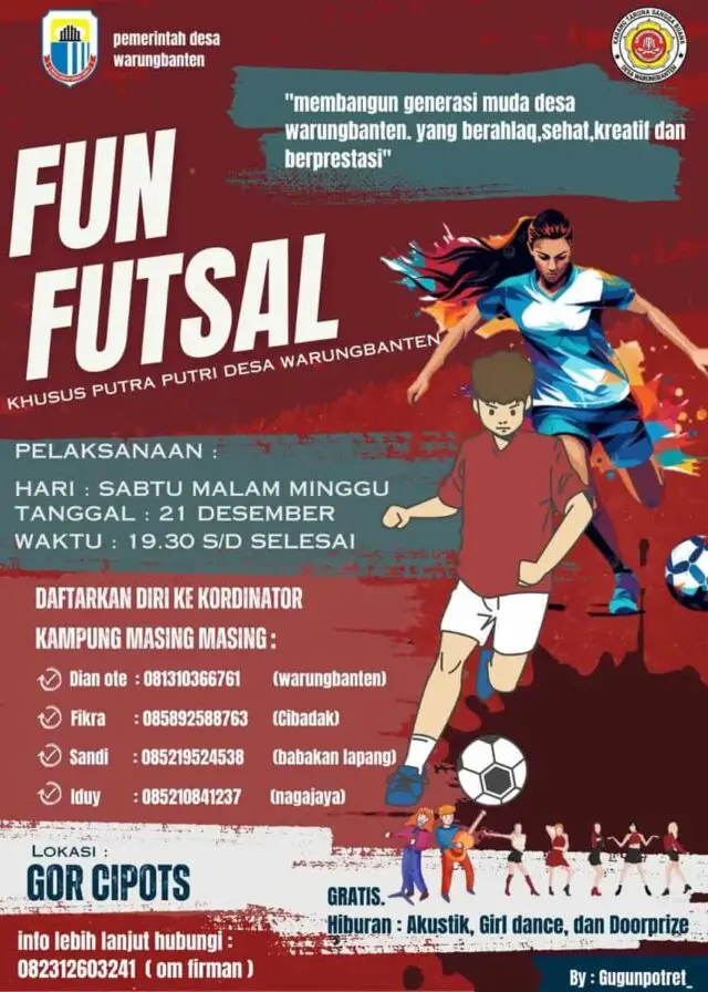 Mencari Bibit Talenta Unggul, Pemdes Warungbanten Gelar Fun Futsal Putra - Putri Mencari Bibit Talenta Unggul, Pemdes Warungbanten Gelar Fun Futsal Putra - Putri