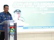 Pj Bupati Andi Ony Sa'at membrikan Sambutannya di Gedung Serbaguna, Foto. (Istimewa)