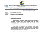Memanas Musda KNPI XII, Beredar Surat Panitia Musda Bubar Beredar surat pembubaran Musda XII yang dilakukan oleh Ketua DPD KNPI Kabupaten Lebak, pada Minggu, 26/01/2025.
