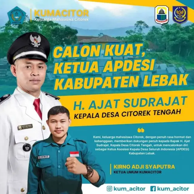 Dukungan Penuh Kumacitor untuk Jaro Ajat Sudrajat dalam Mencalonkan Ketua APDESI Kabupaten Lebak