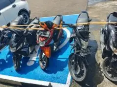 Polsek Pakuhaji Polres Metro Tangerang Kota Respon Cepat Tangkap Pelaku Curanmor di Tangerang Empat motor merek lainnya. Yakni Merk Yamaha Vixion, Honda Verza, Yamaha Mio M3 dan Honda Beat hitam, Foto. (Istimewa)