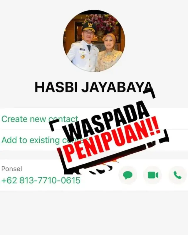 Akun WhatsApp Mengatasnamakan Bupati Lebak MHJB Beredar, Rumah Aspirasi: Masyarakat Dihimbau Hati-Hati Penipuan Akun WhatsApp Mengatasnamakan Bupati Lebak MHJB Beredar, Rumah Aspirasi: Masyarakat Dihimbau Hati-Hati Penipuan
