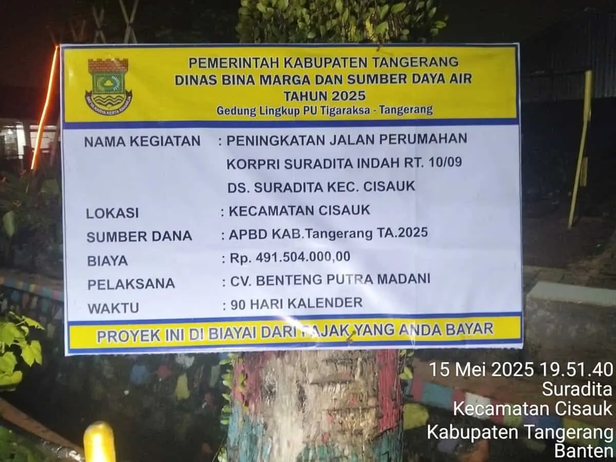 Diduga Tidak Sesuai Spek, Betonisasi di Perumahan Korpri Indah Suradita Dipersoalkan LSM LipanHam Diduga Tidak Sesuai Spek, Betonisasi di Perumahan Korpri Indah Suradita Dipersoalkan LSM LipanHam