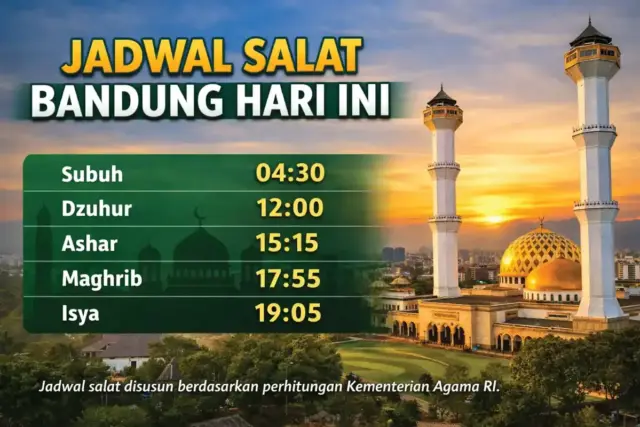 Jadwal Salat Bandung Jadwal Salat Bandung Hari Ini