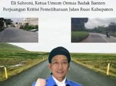 Rumput Liar Dibahu Jalan Menjadi Perhatian Publik, Ormas Badak Banten Perjuangan Kritisi Anggaran Pemeliharaan Jalan Ruas Kabupaten Lebak Eli Sahroni Ketua Umum Ormas Badak Banten Perjuangan.