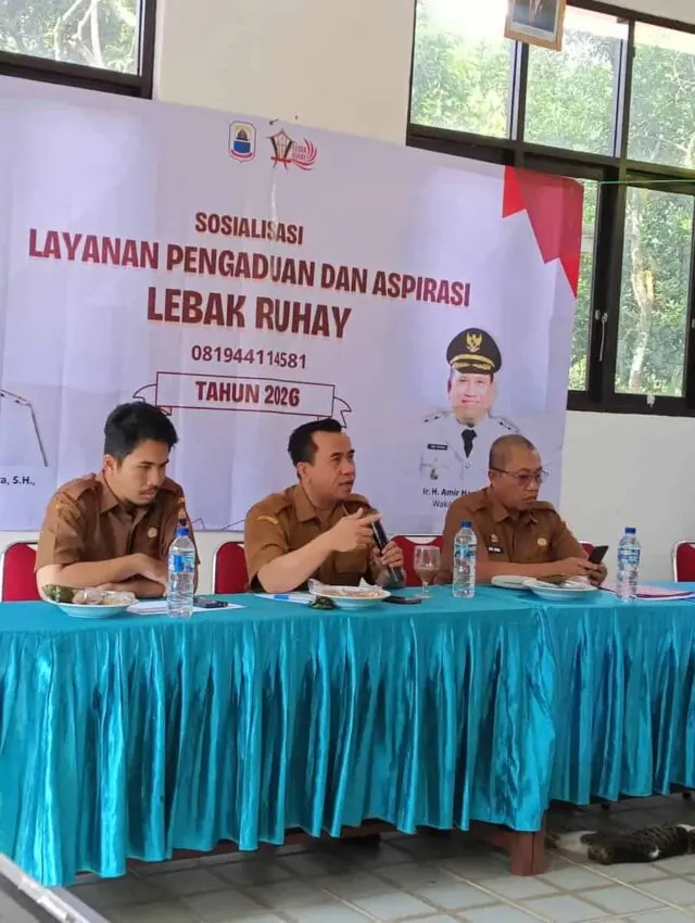 Dinas Komunikasi, Informatika, Statistik dan Persandian (DiskominfoSP) Kabupaten Lebak menggelar sosialisasi Layanan Pengaduan dan Aspirasi Lebak RUHAY, pada Selasa (10/02/2026). Dinas Komunikasi, Informatika, Statistik dan Persandian (DiskominfoSP) Kabupaten Lebak menggelar sosialisasi Layanan Pengaduan dan Aspirasi Lebak RUHAY, pada Selasa (10/02/2026).