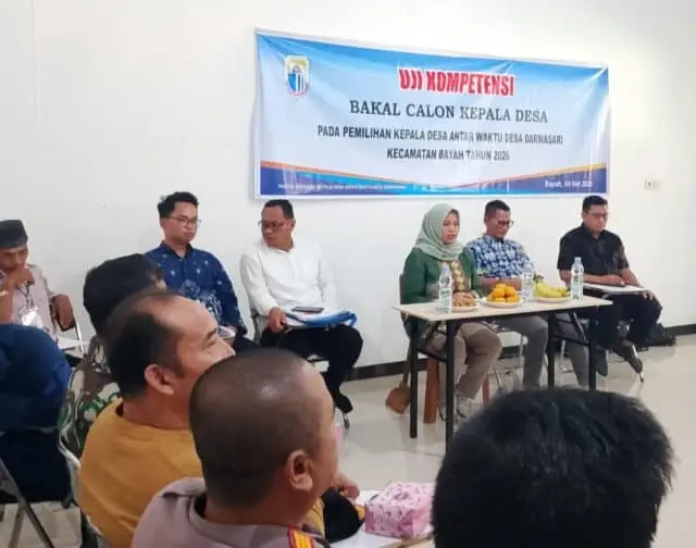 Muhamad Salahudin meraih poin tertinggi dari 4 orang bakal calon Pergantian Antar Waktu (PAW) Kepala Desa Pamubulan tahun 2026, pada Sabtu (9/05/2026).