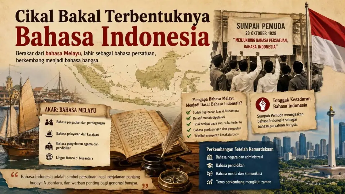 Cikal Bakal Terbentuknya Bahasa Indonesia: Sejarah dan Perkembangannya Cikal Bakal Terbentuknya Bahasa Indonesia: Sejarah dan Perkembangannya