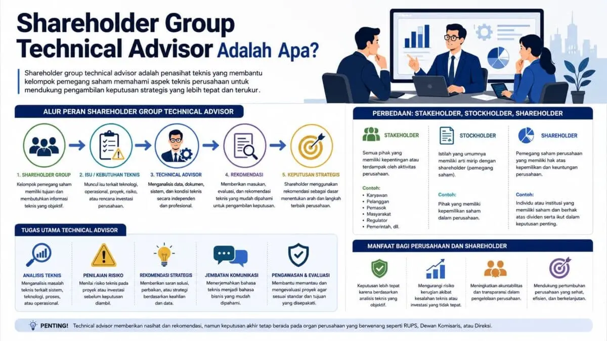 Shareholder Group Technical Advisor Adalah Ini Tugas dan Perannya dalam Perusahaan