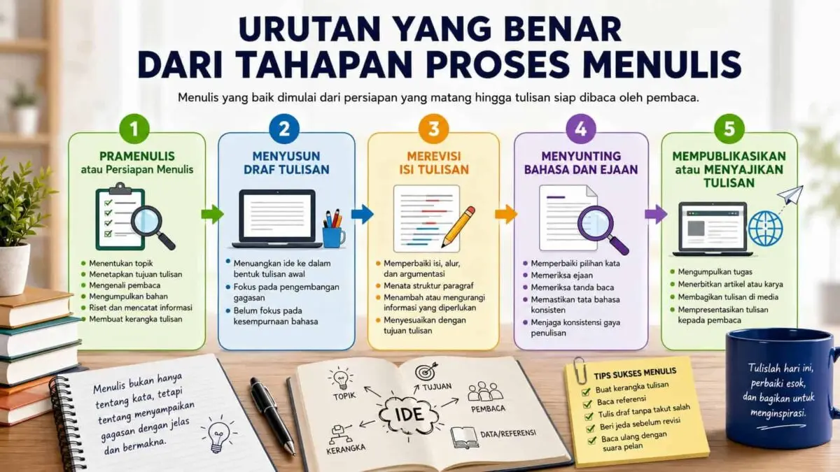 Urutan yang Benar dari Tahapan Proses Menulis
