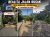 Jalan Rusak di Desa Umbuljaya - Desa Bojongjuruh, pada Minggu (26/07/2026)