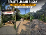 Jalan Rusak di Desa Umbuljaya - Desa Bojongjuruh, pada Minggu (26/07/2026)
