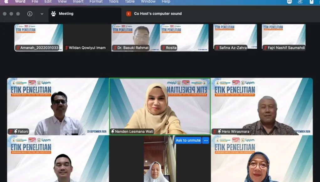 Perkuat Budaya Riset Berintegritas, Universitas Faletehan Gelar Webinar Etik Penelitian Bersama InaRec