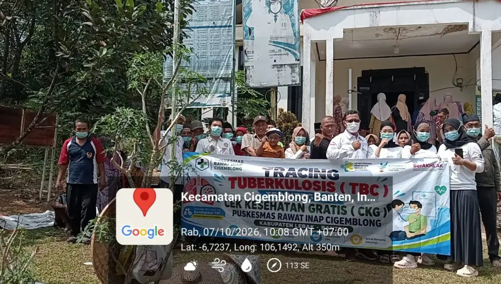 PKM Cigemblong gelar tracking TBC Terintegrasi CKG di Desa Cigemblong, Kecamatan Cigemblong, Kabupaten Lebak, pada Rabu (07/10/2026).