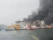 KMP Batu Mandi Terbakar di Perairan Merak, Evakuasi Masih Berlangsung